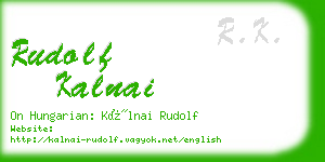 rudolf kalnai business card